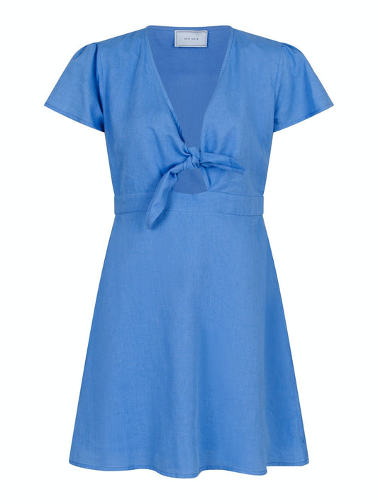 NEO NOIR - DIARA LINEN DRESS - DUSTY BLUE