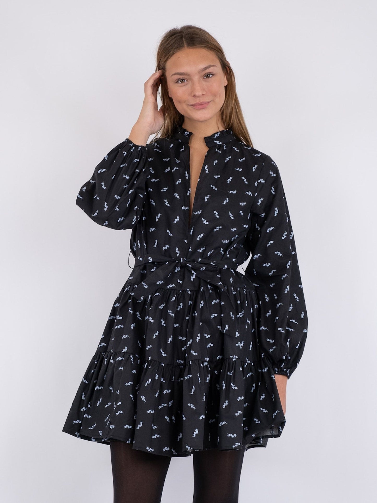NEO NOIR - DEBBIE LITTLE FLOWER DRESS - BLACK