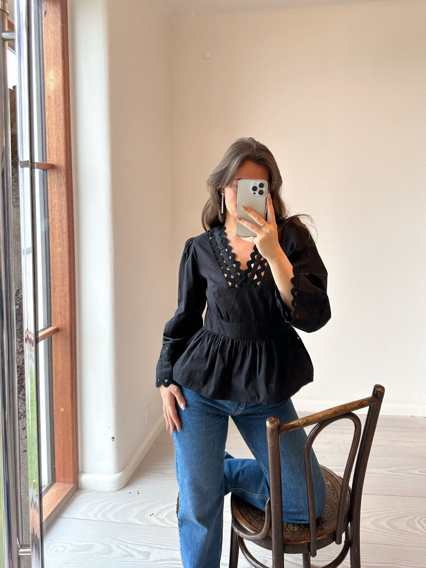 NEO NOIR - DEPSI TAPE BLOUSE - BLACK