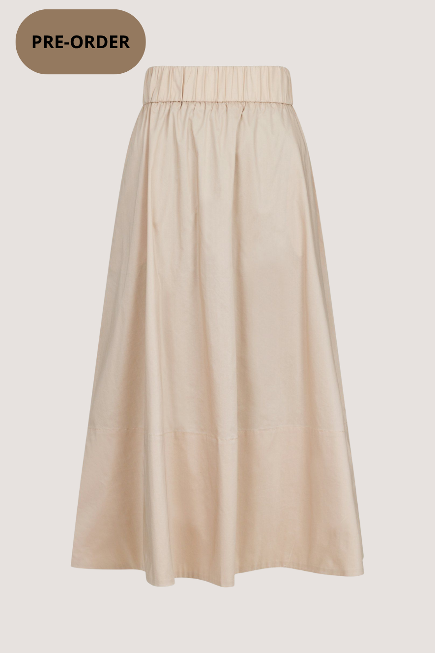 NEO NOIR - YARA POPLIN SKIRT - DARK SAND