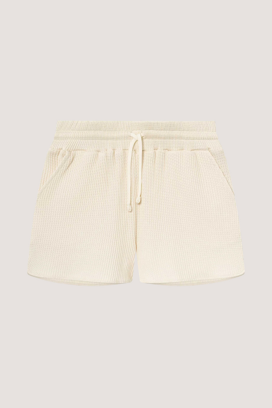 NIKBEN - WAFFLE LOW SHORTS - VANILLA