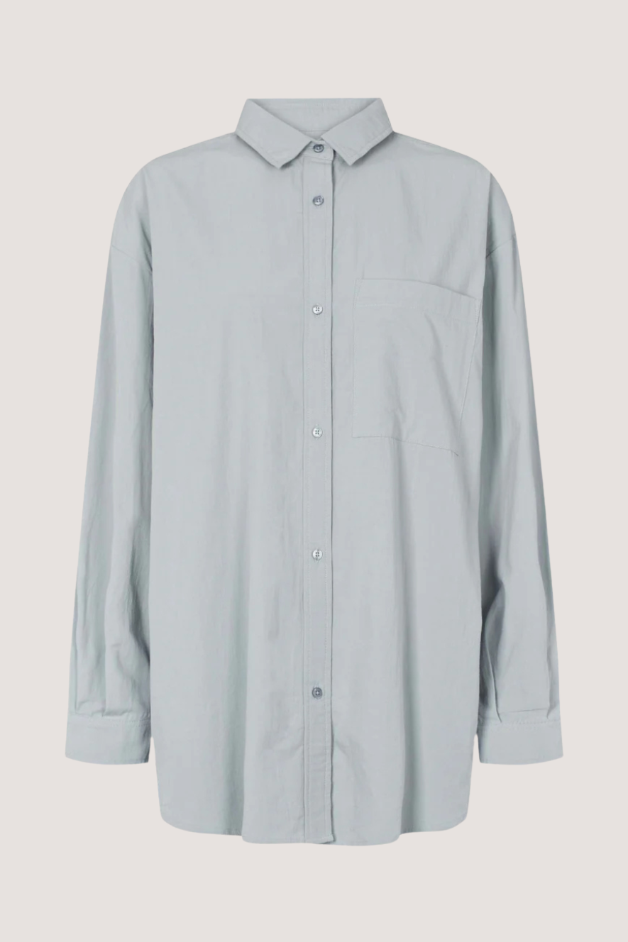 ESMÉ STUDIOS - ESRUBY LS SHIRT - BLUE FOG