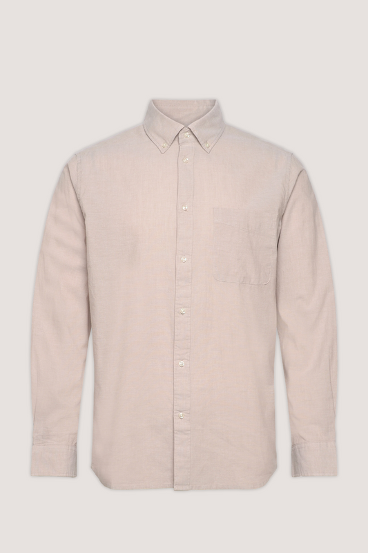LES DEUX - KENT CHAMBRYA SHIRT - DARK SAND