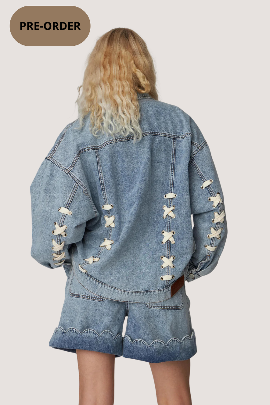 STELLA NOVA - MOON WASHED DENIM JACKET - DENIM MOON WASH
