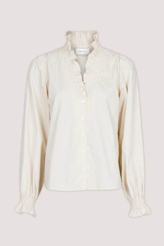 NEO NOIR - BRIELLE SINGLE STRIPE BLOUSE - SAND