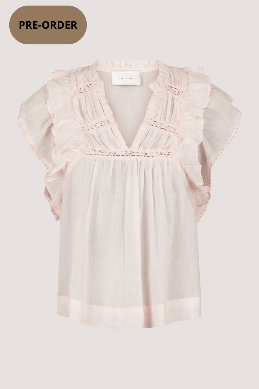 NEO NOIR - JAYLA S VOILE TOP - LIGHT PINK