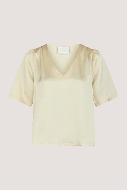 NEO NOIR - LARGO HEAVY SATEEN BLOUSE - LIGHT YELLOW