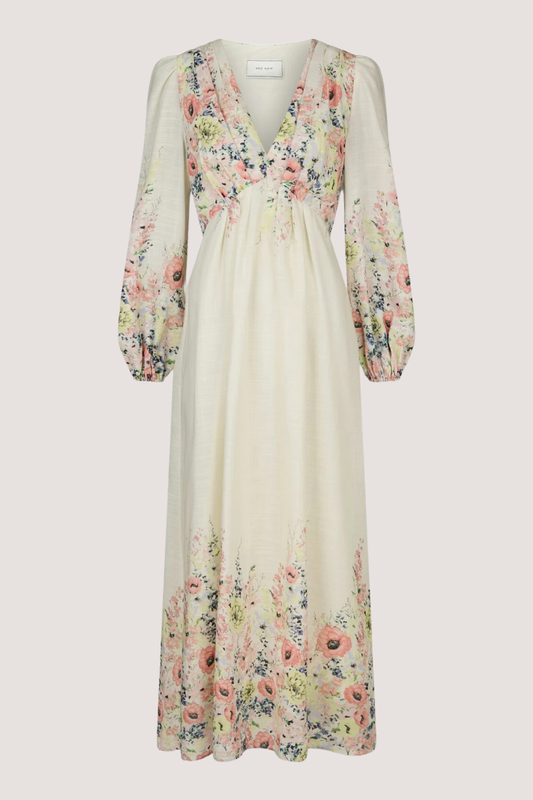 NEO NOIR - SEMILA FLOWER PRINT DRESS - CREME
