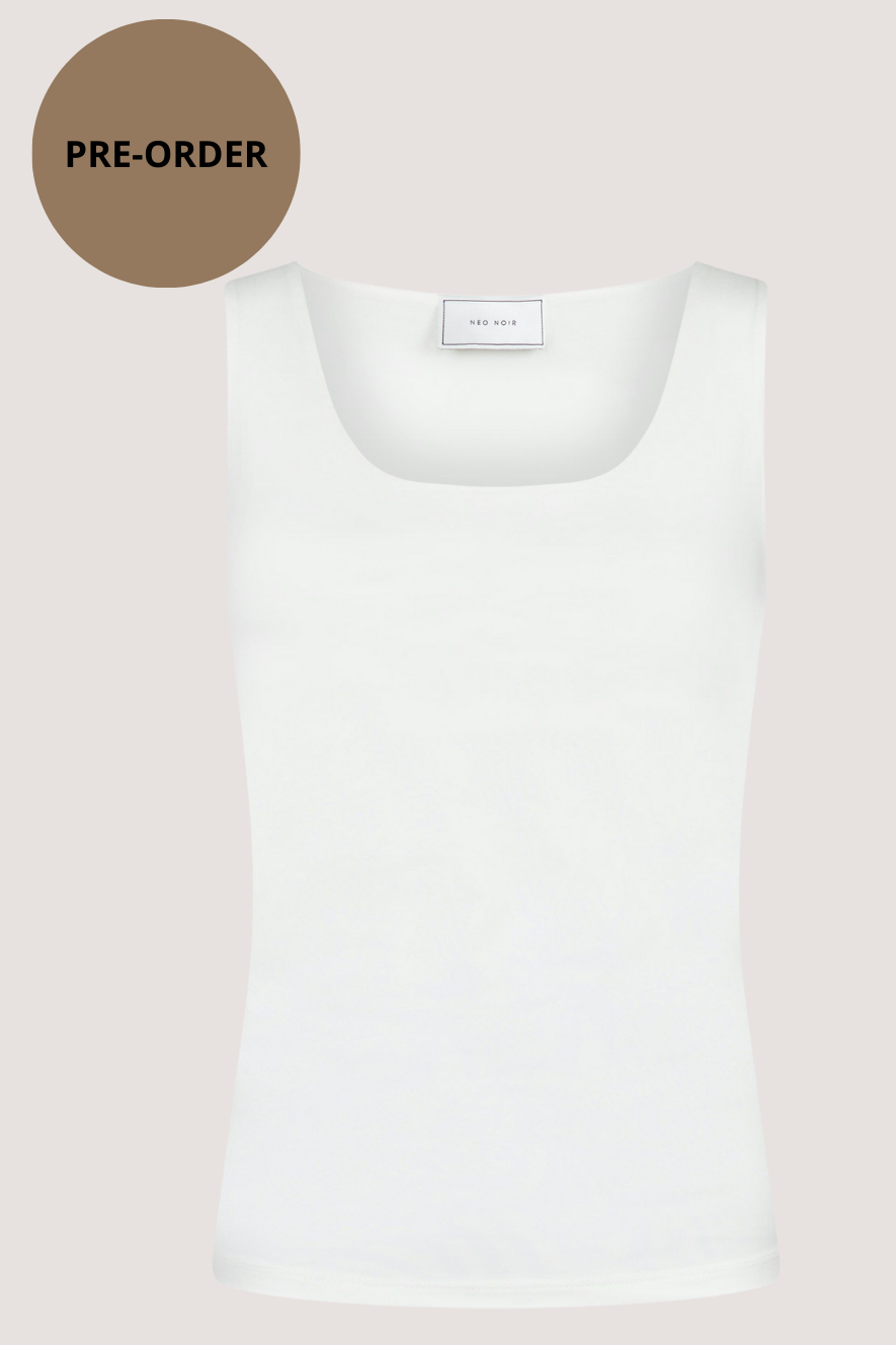 NEO NOIR - SOPHIA JERSEY TOP - WHITE