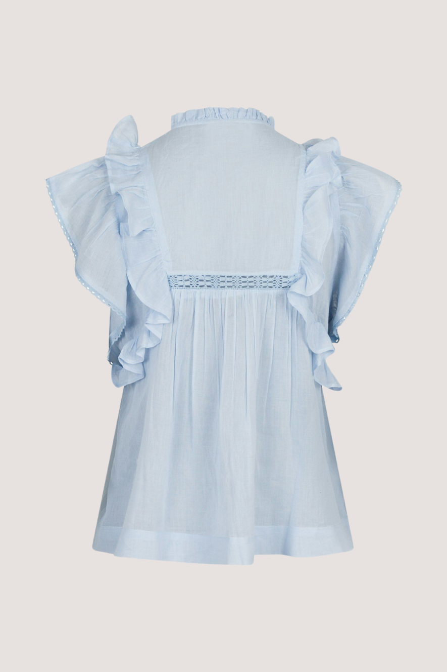 NEO NOIR - JAYLA S VOILE TOP - LIGHT BLUE