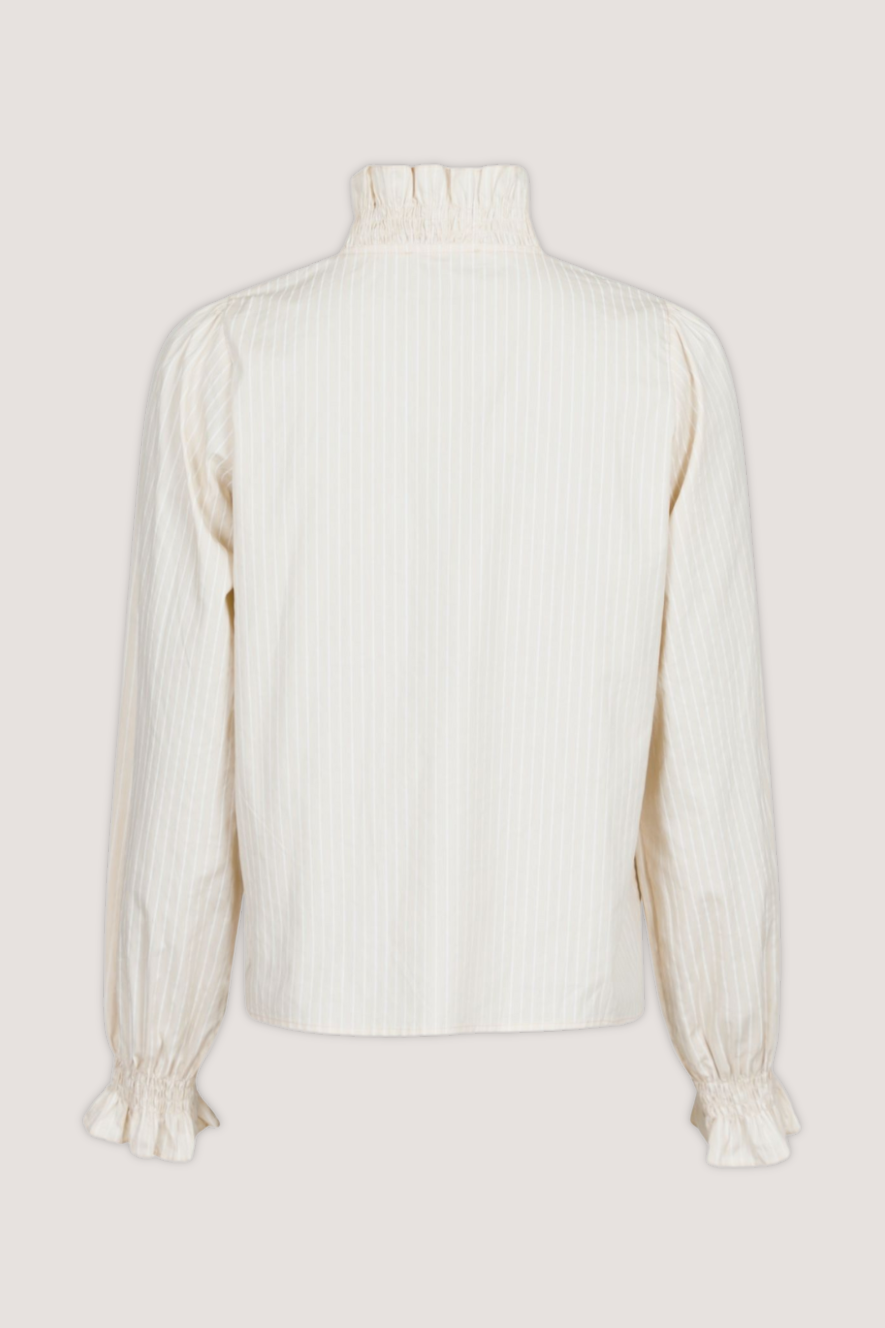NEO NOIR - BRIELLE SINGLE STRIPE BLOUSE - SAND