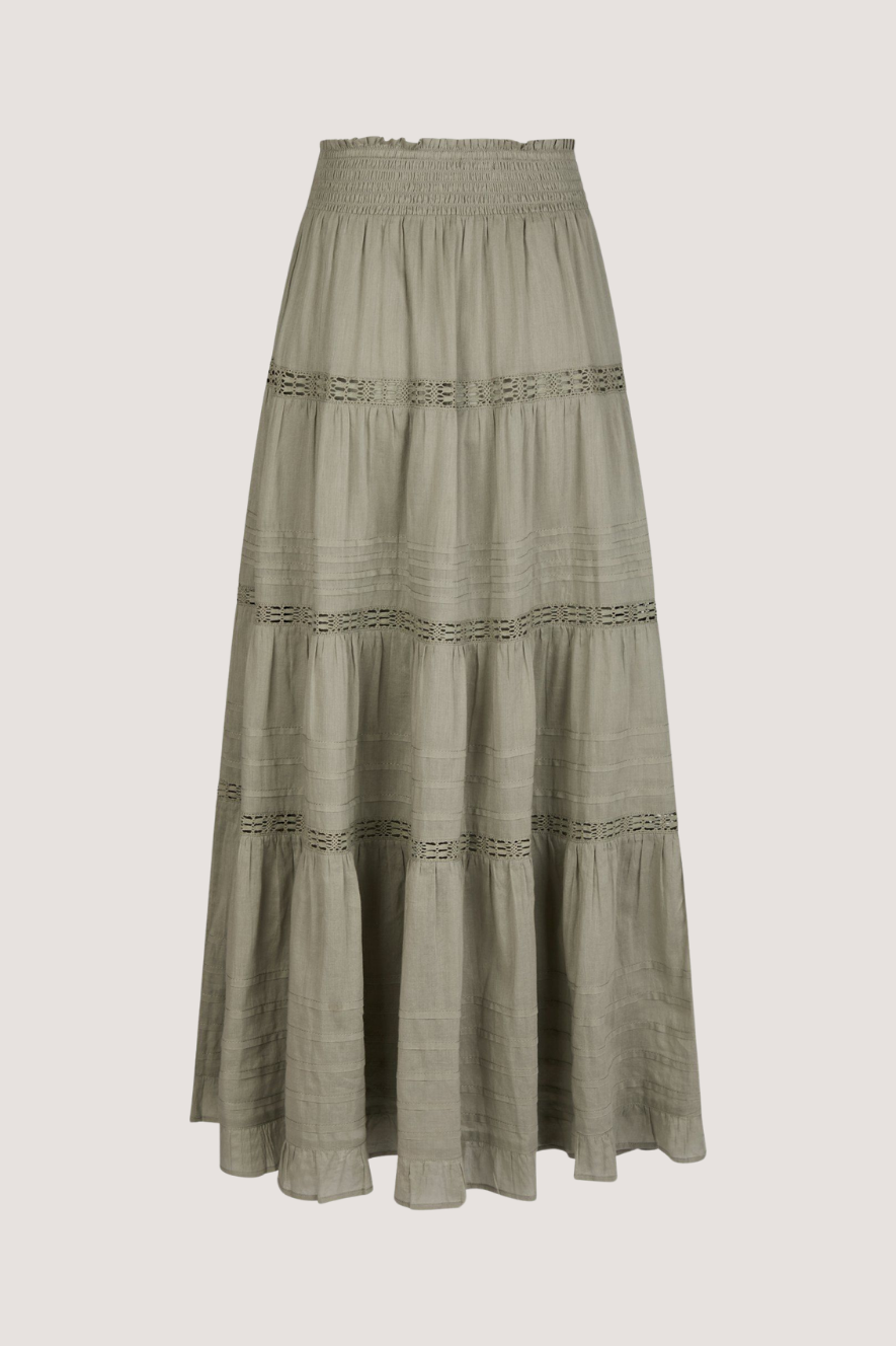 NEO NOIR - FELICIA S VOILE SKIRT - SMOKE GREEN
