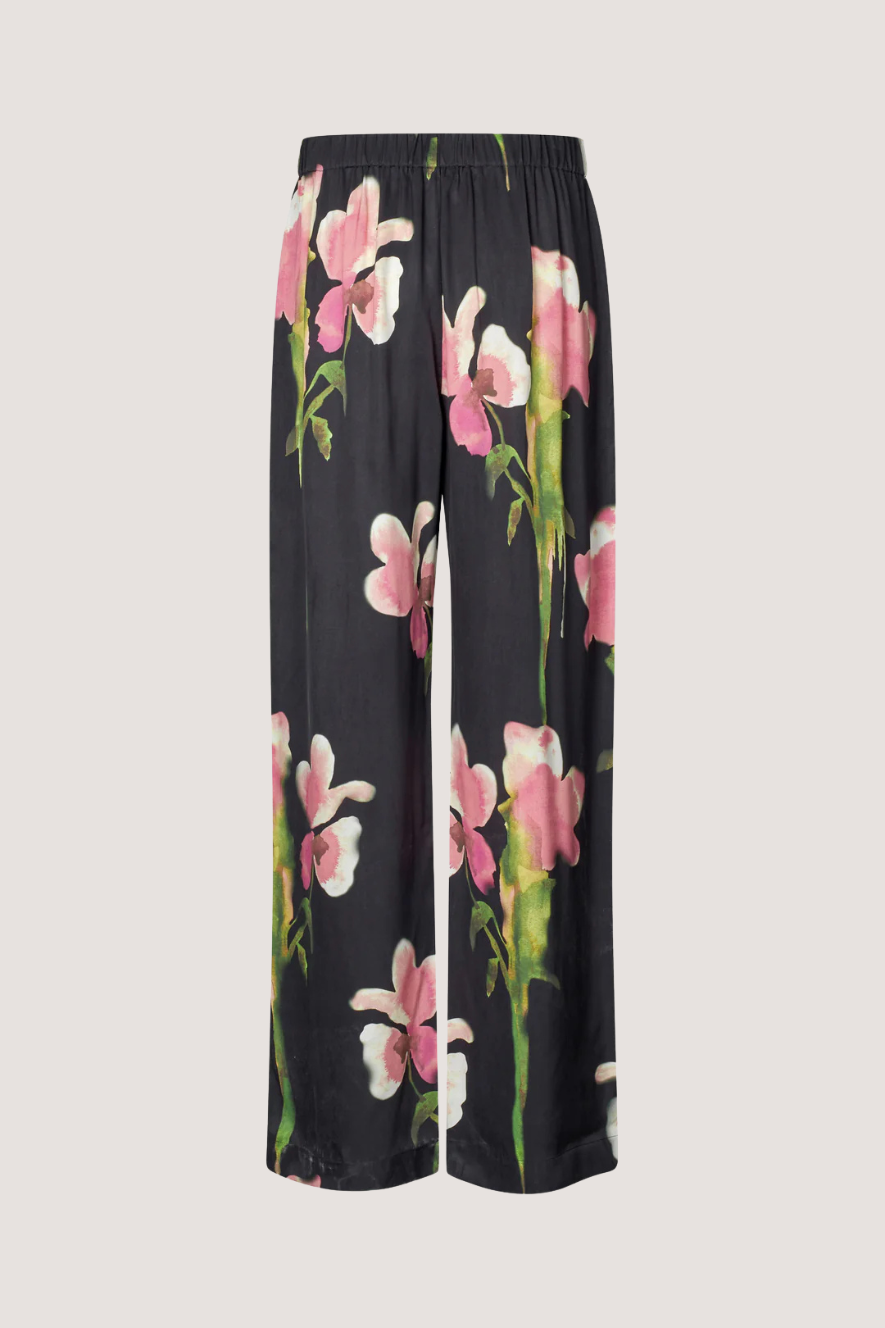 STINE GOYA - ELASTICATED LONG PANTS - MELTING FLOWERS