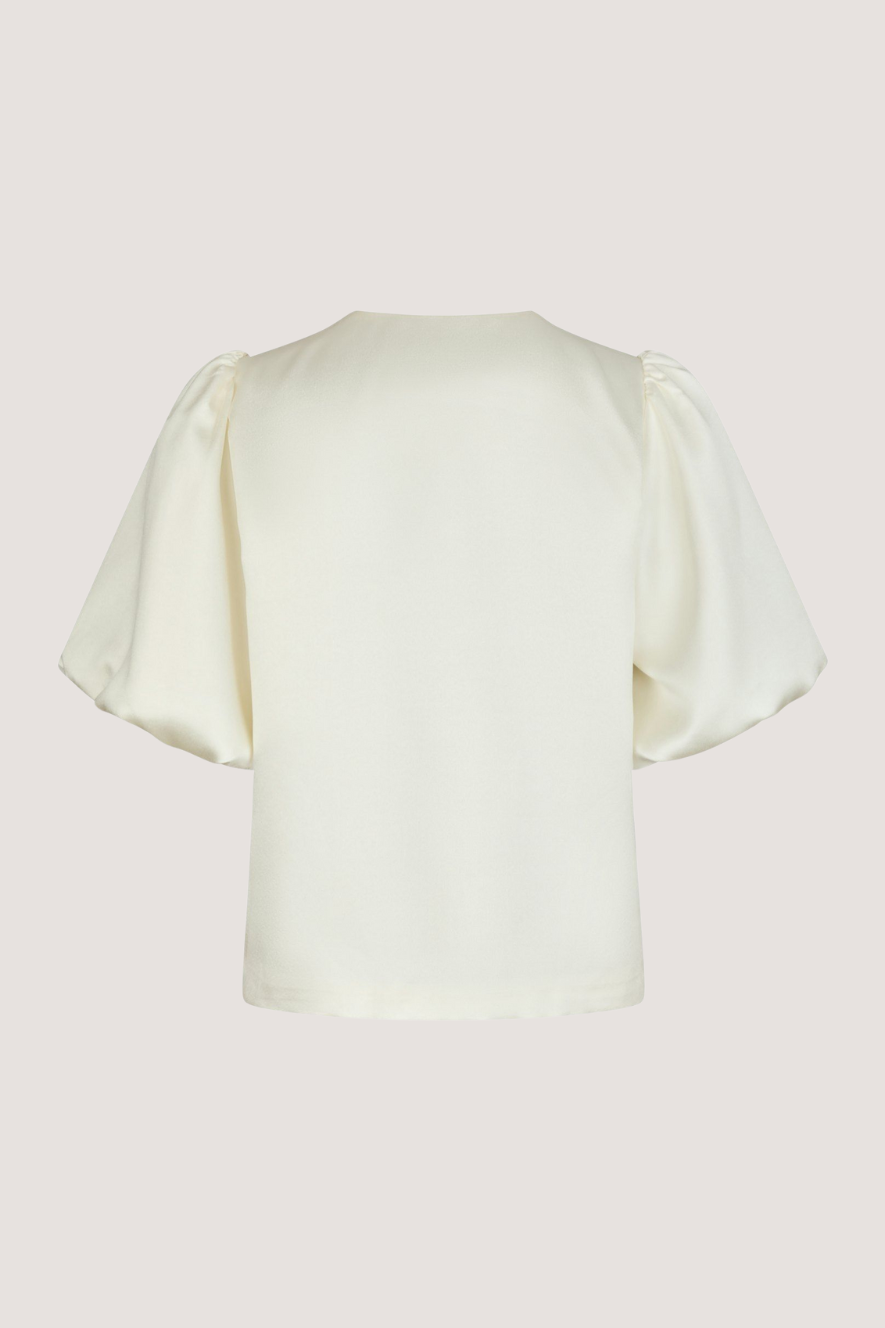 NEO NOIR - AISA DULL SATIN BLOUSE - IVORY
