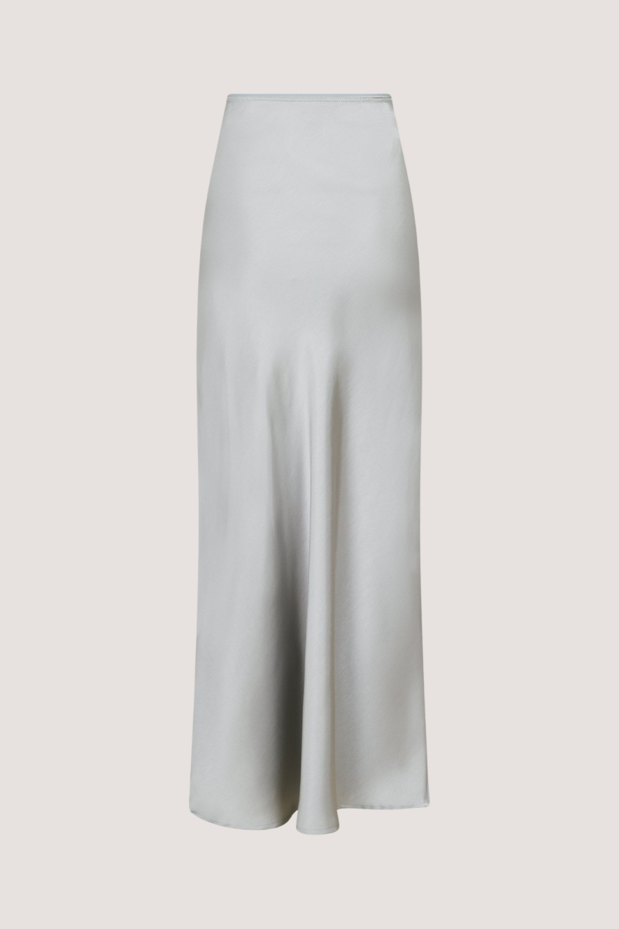 NEO NOIR - VICKY HEAVY SATEEN SKIRT - SILVER