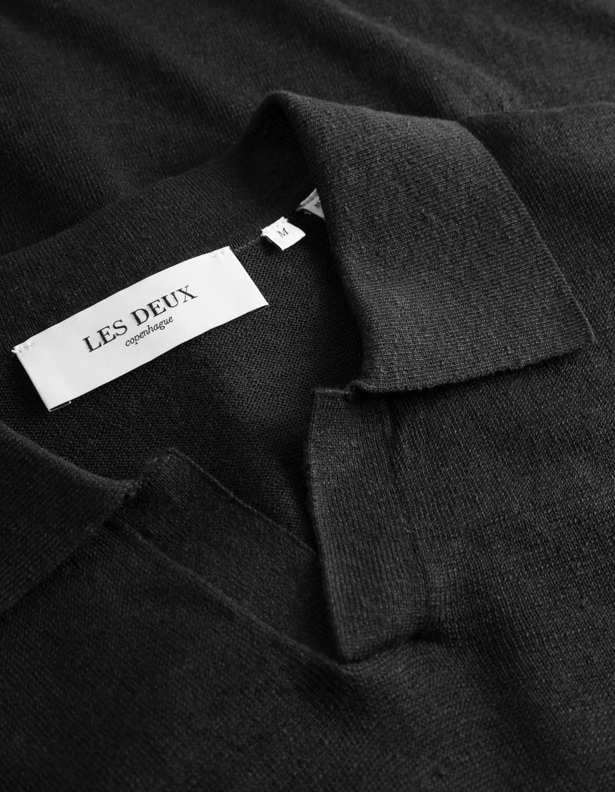 LES DEUX - EMMANUEL POLO KNIT - BLACK
