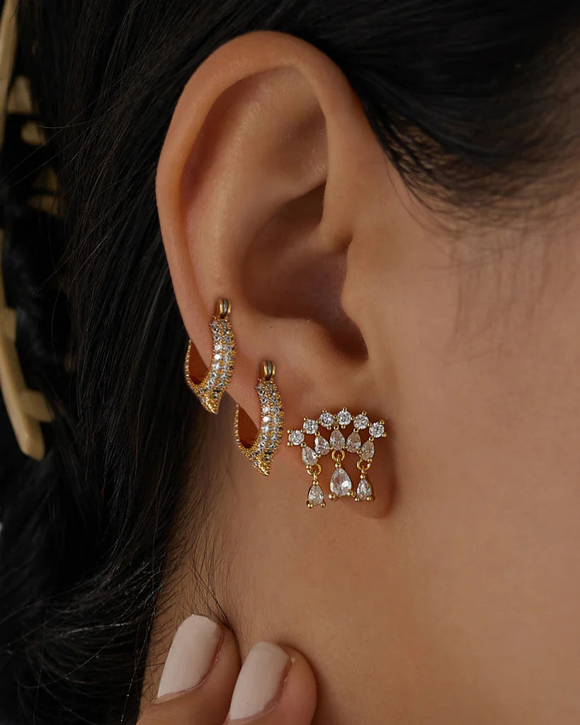 LUV AJ - COLETTE SHAKER STUDS - SILVER