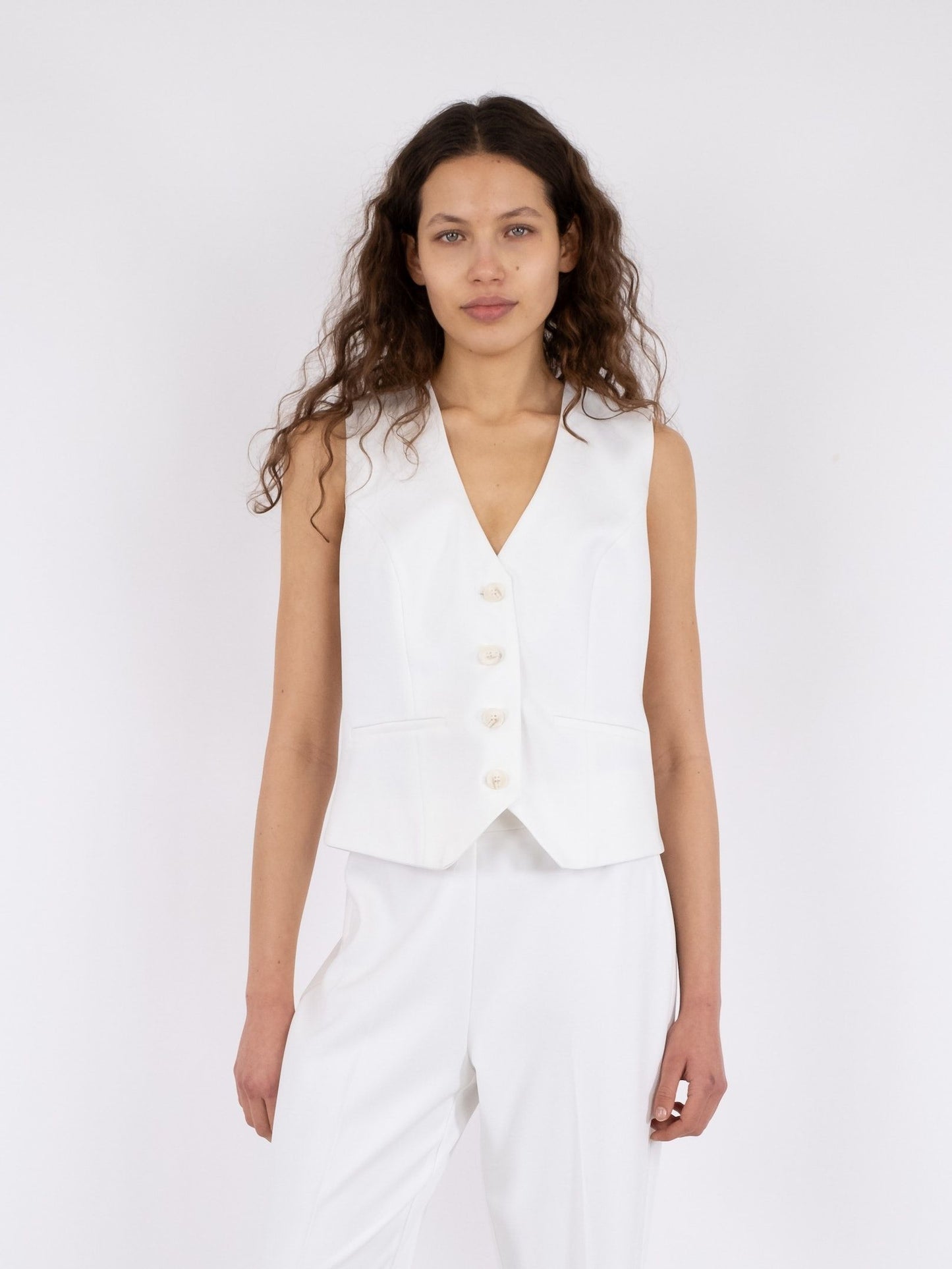 NEO NOIR - VENDETTA MELANGE VEST - WHITE