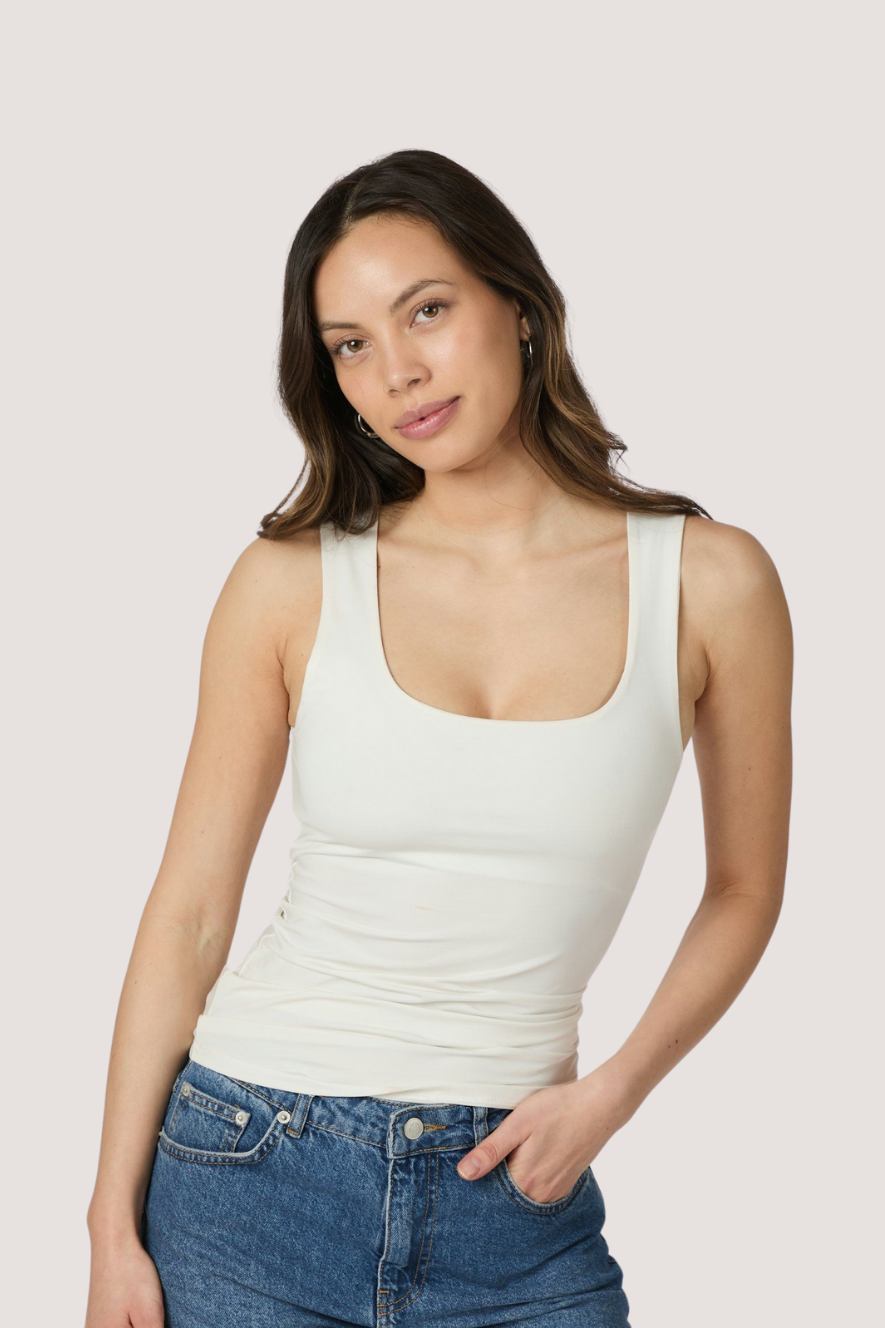NEO NOIR - SOPHIA JERSEY TOP - WHITE