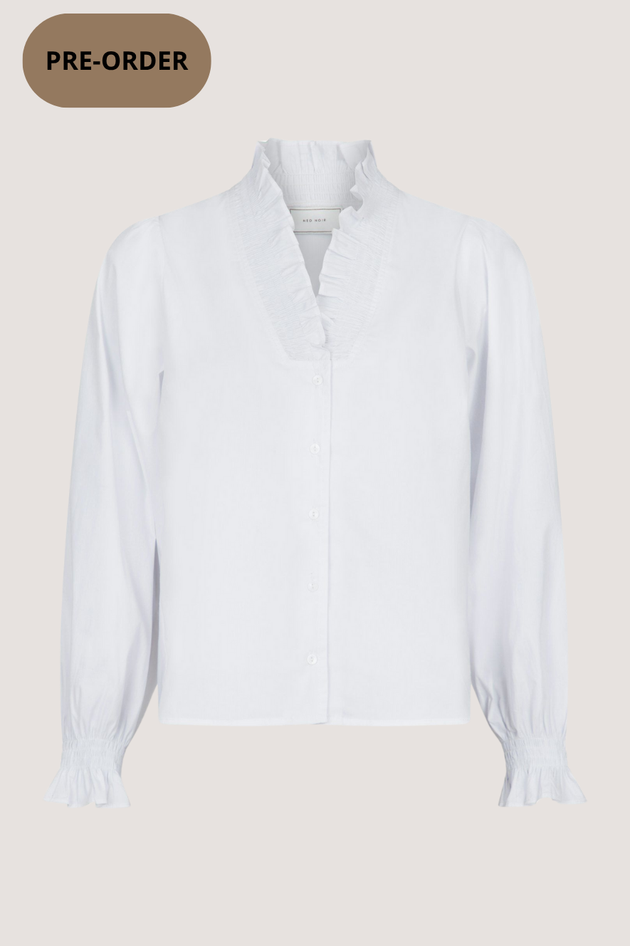 NEO NOIR - BRIELLE SOLID SHIRT - WHITE