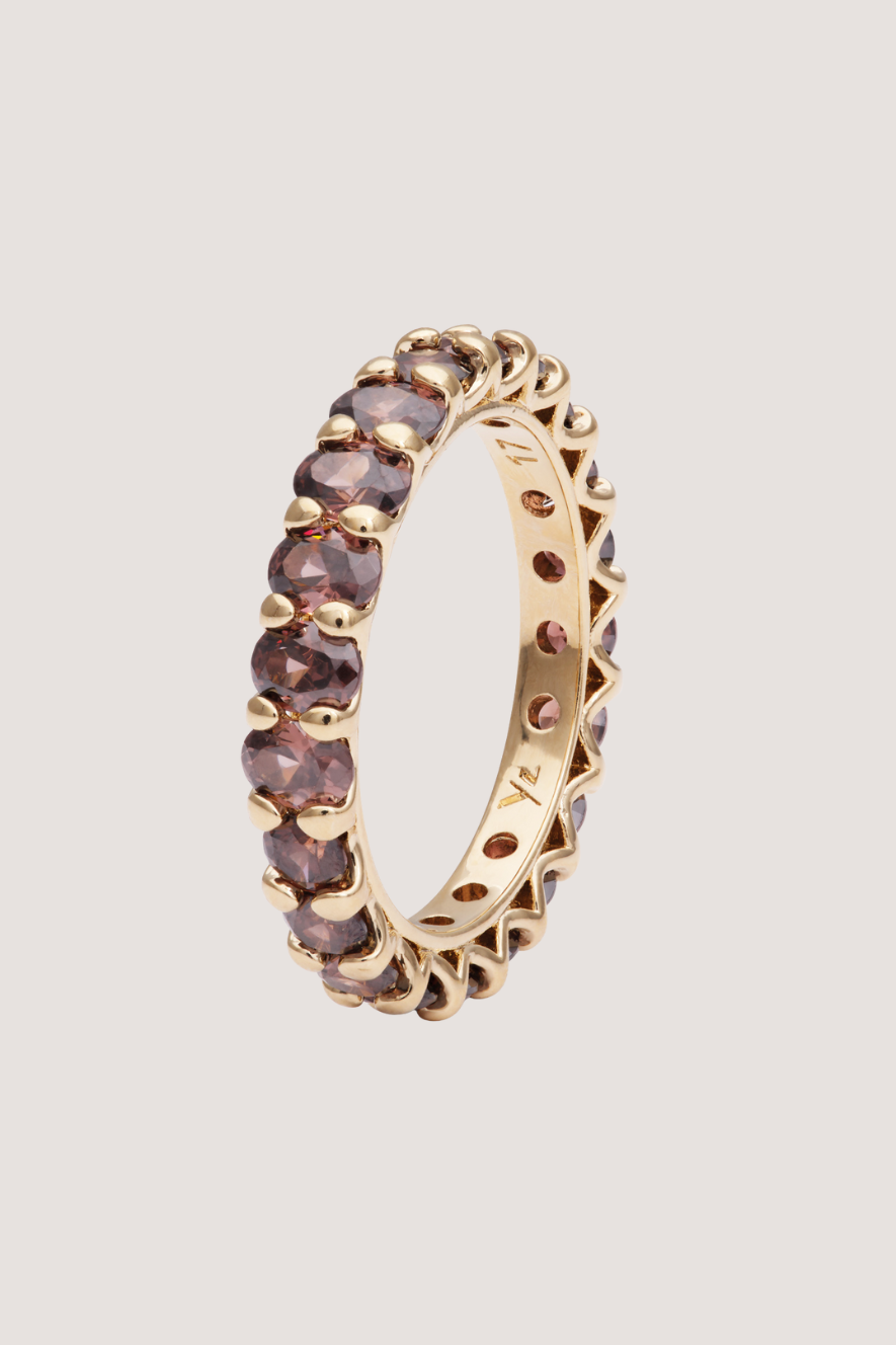 YLVA LI - JULIEN RING – CHESTNUT/GOLD