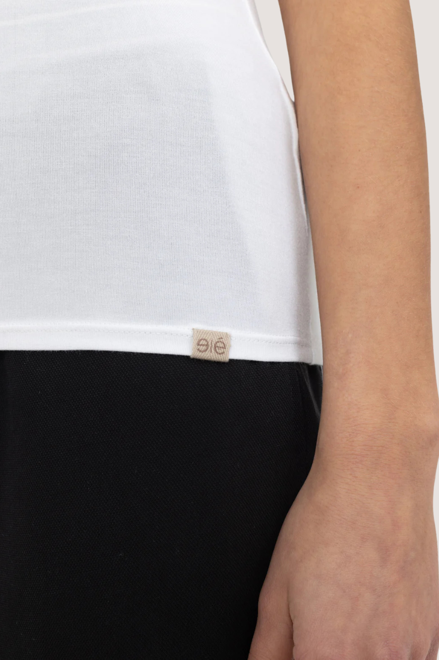ESMÉ STUDÍOS - ESPENELOPE SLIM FIT TANK TOP - WHITE