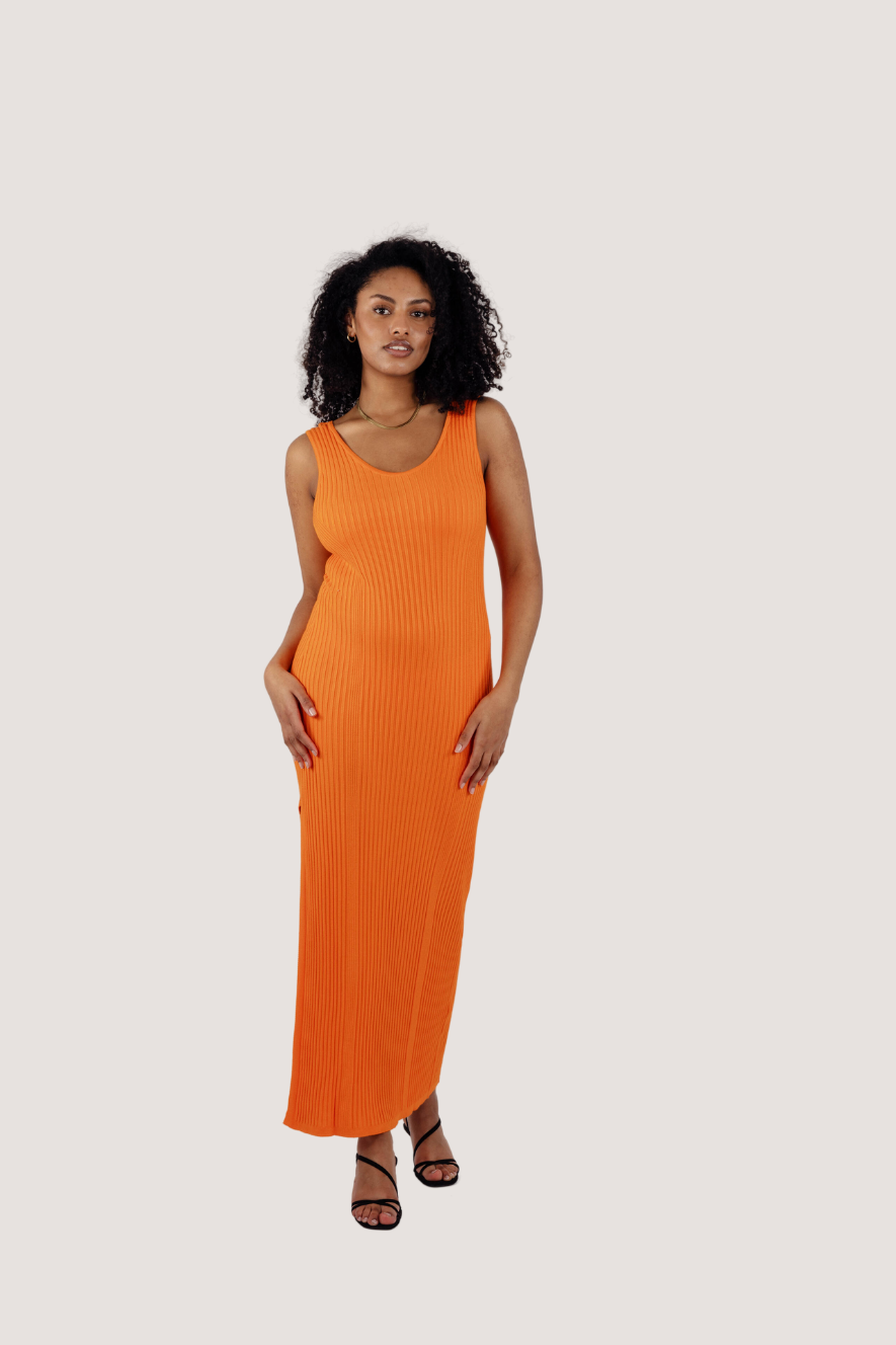 URBAN PIONEERS - STINE DRESS - BRIGHT ORANGE