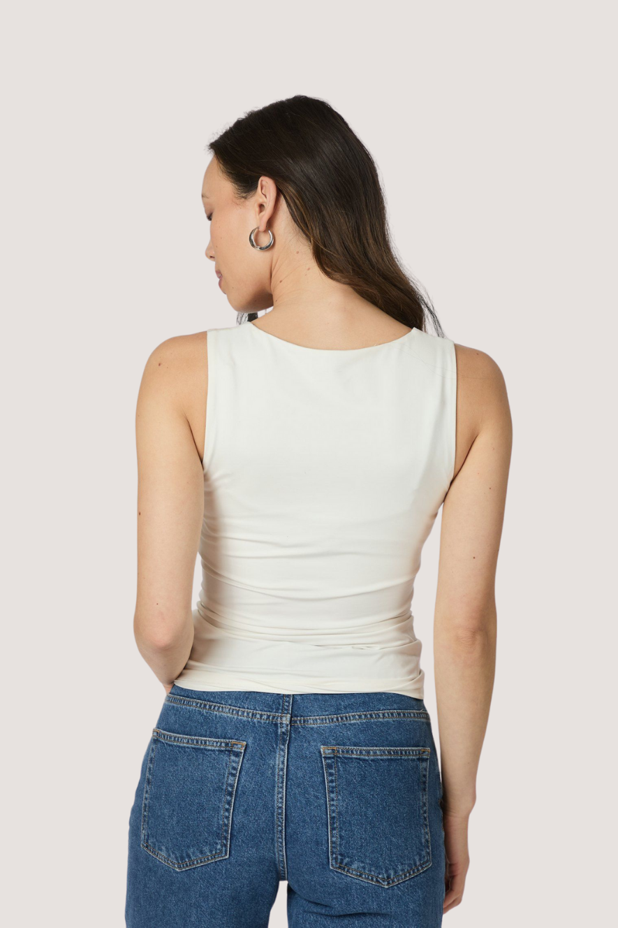 NEO NOIR - SOPHIA JERSEY TOP - WHITE