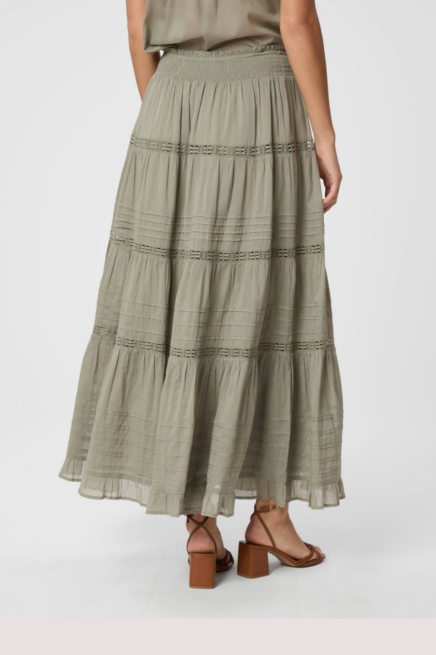 NEO NOIR - FELICIA S VOILE SKIRT - SMOKE GREEN