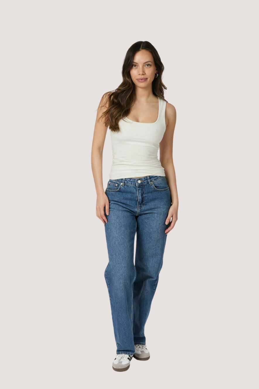 NEO NOIR - SOPHIA JERSEY TOP - WHITE