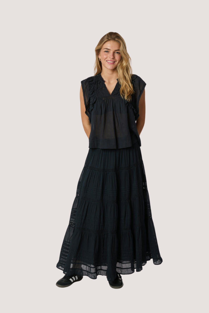 NEO NOIR - FELICIA S VOILE SKRIT - NAVY