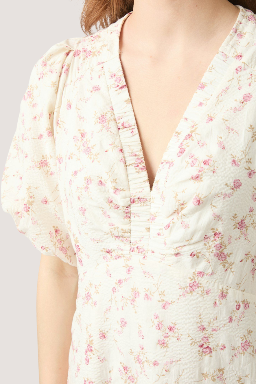 NEO NOIR - ILLANA PRINT DRESS - DUSTY ROSE