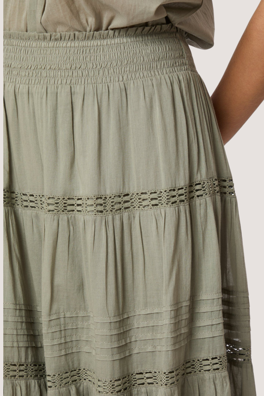 NEO NOIR - FELICIA S VOILE SKIRT - SMOKE GREEN