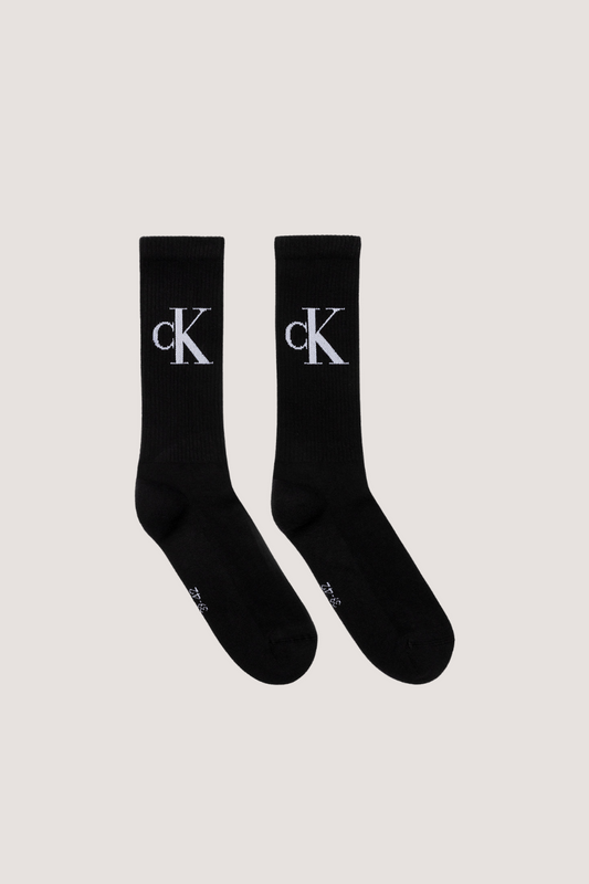 CALVIN KLEIN - MEN SOCKS 2P MONOGRAM - BLACK