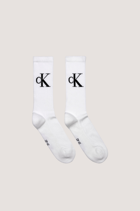 CALVIN KLEIN - MEN SOCKS 2P MONOGRAM - WHITE