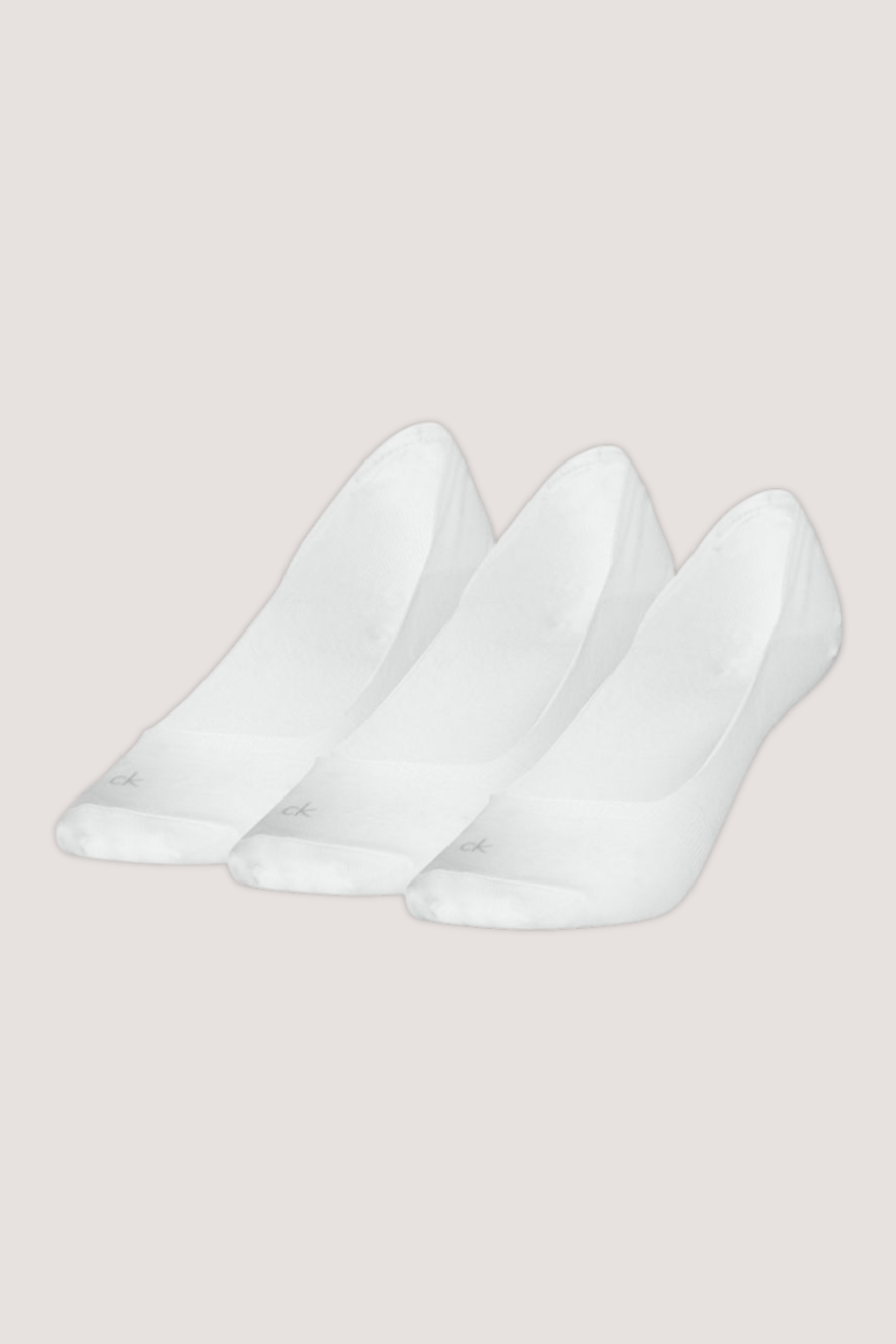 CALVIN KLEIN - WOMEN FOOOTIE LC 3P - WHITE