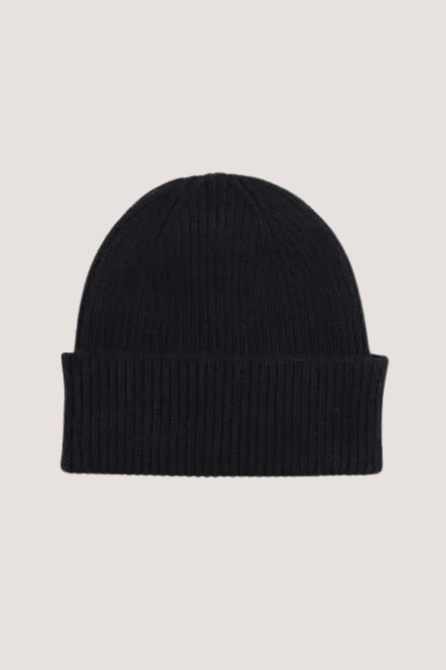 COLORFUL STANDARD - MERINO WOOL BEANIE - DEEP BLACK
