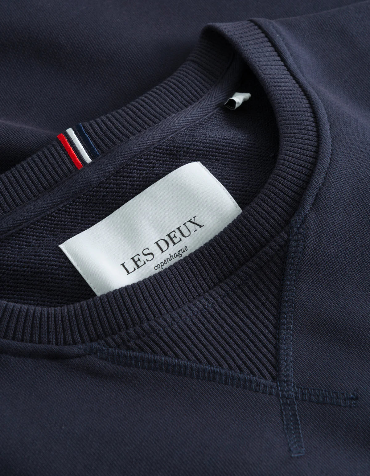 LES DEUX - LENS SWEATSHIRT - DARK NAVY/WHITE