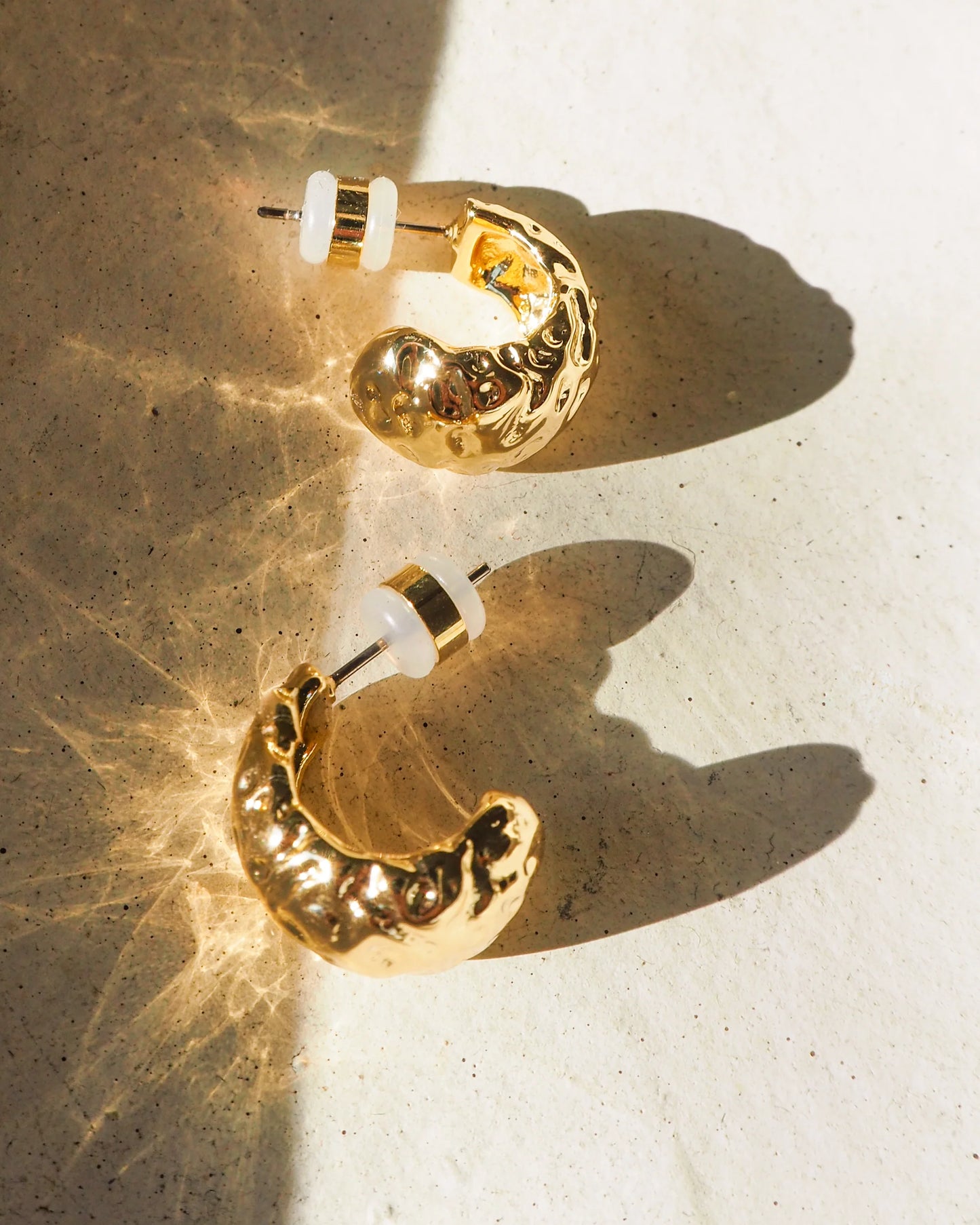 LUV AJ - MINI MOLTEN HOOPS - GOLD