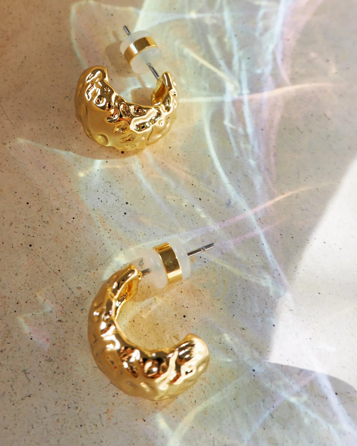 LUV AJ - MINI MOLTEN HOOPS - GOLD