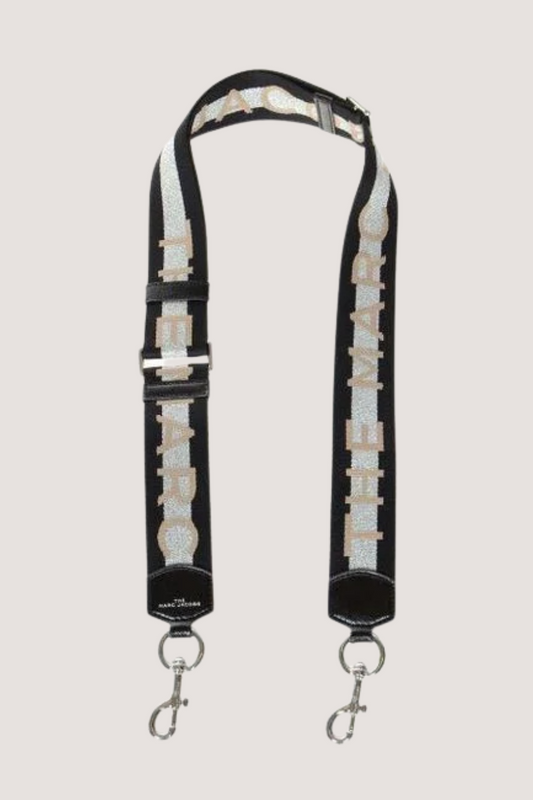 MARC JACOBS - THE LOGO WEBBING STRAP - ALOE/SILVER