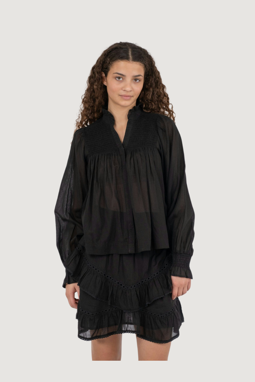 NEO NOIR - JILL S VOILE BLOUSE - BLACK