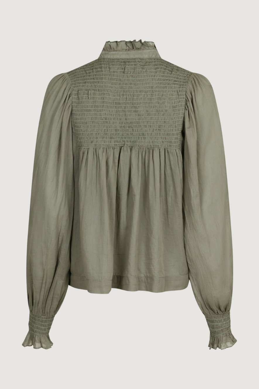 NEO NOIR - JILL S VOILE BLOUSE - SMOKE GREEN