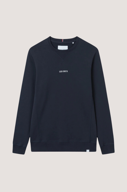 LES DEUX - LENS SWEATSHIRT - DARK NAVY/WHITE