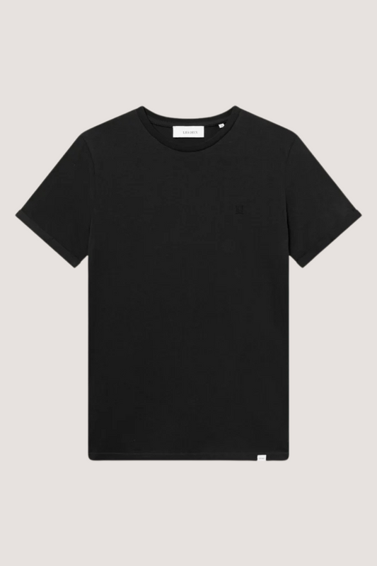 LES DEUX - NØRREGAARD T-SHIRT TONAL - BLACK