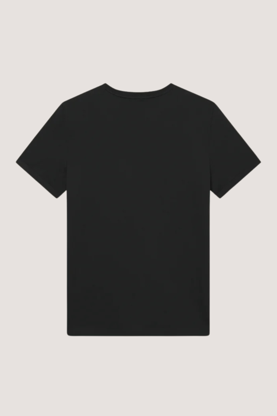 LES DEUX - NØRREGAARD T-SHIRT TONAL - BLACK