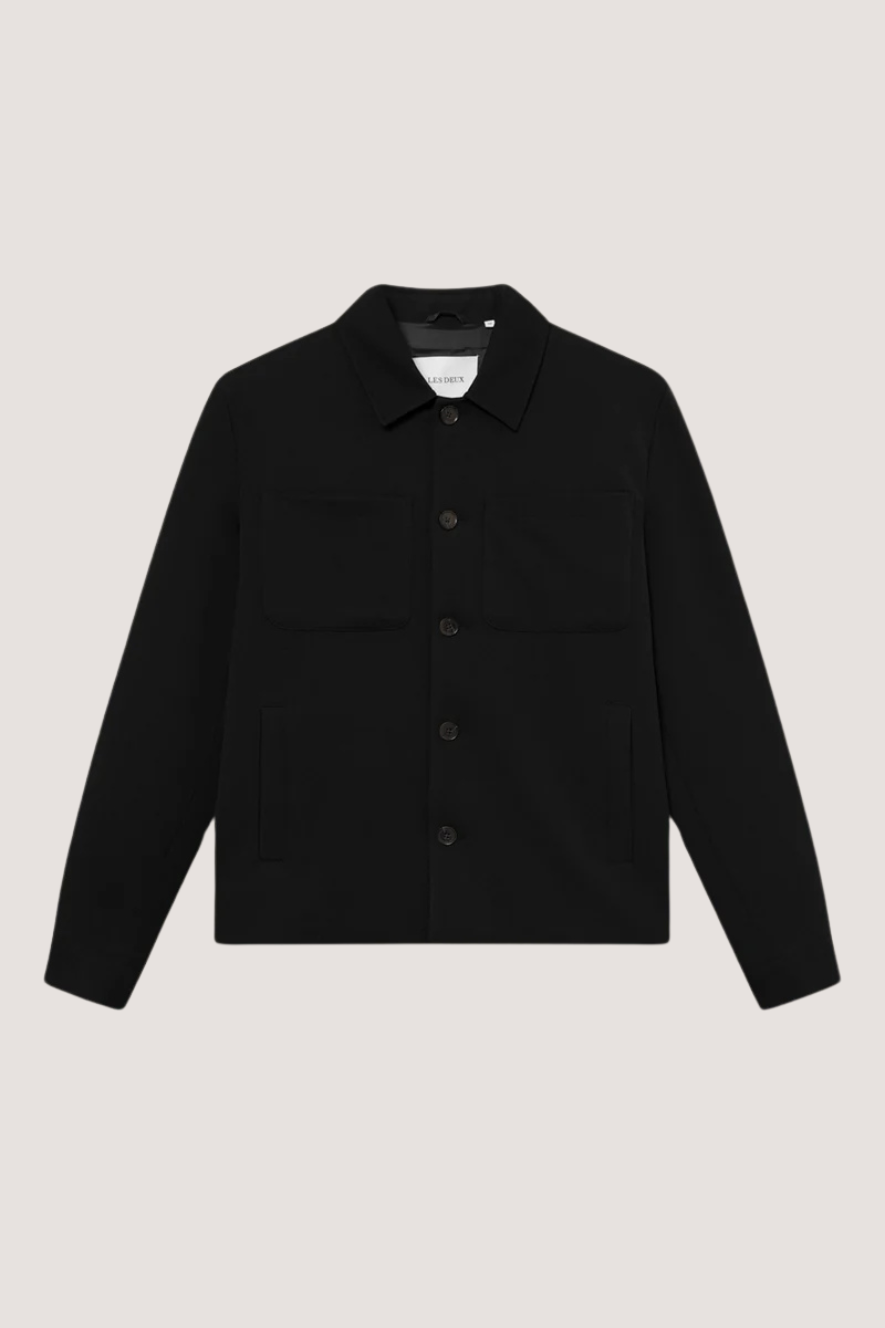 LES DEUX - MARSEILLE HYBRID JACKET - BLACK