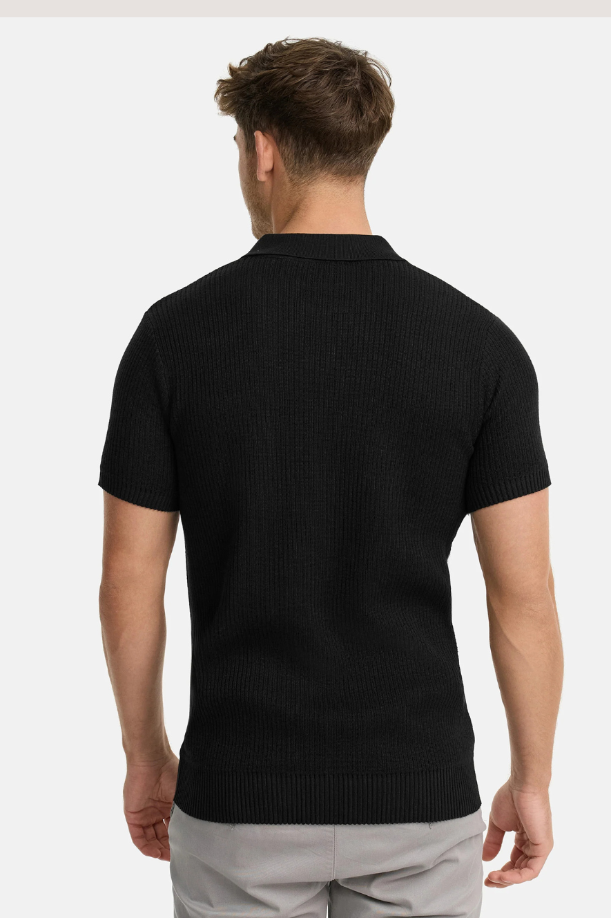 INDICODE - INHARLO POLO KNIT - BLACK