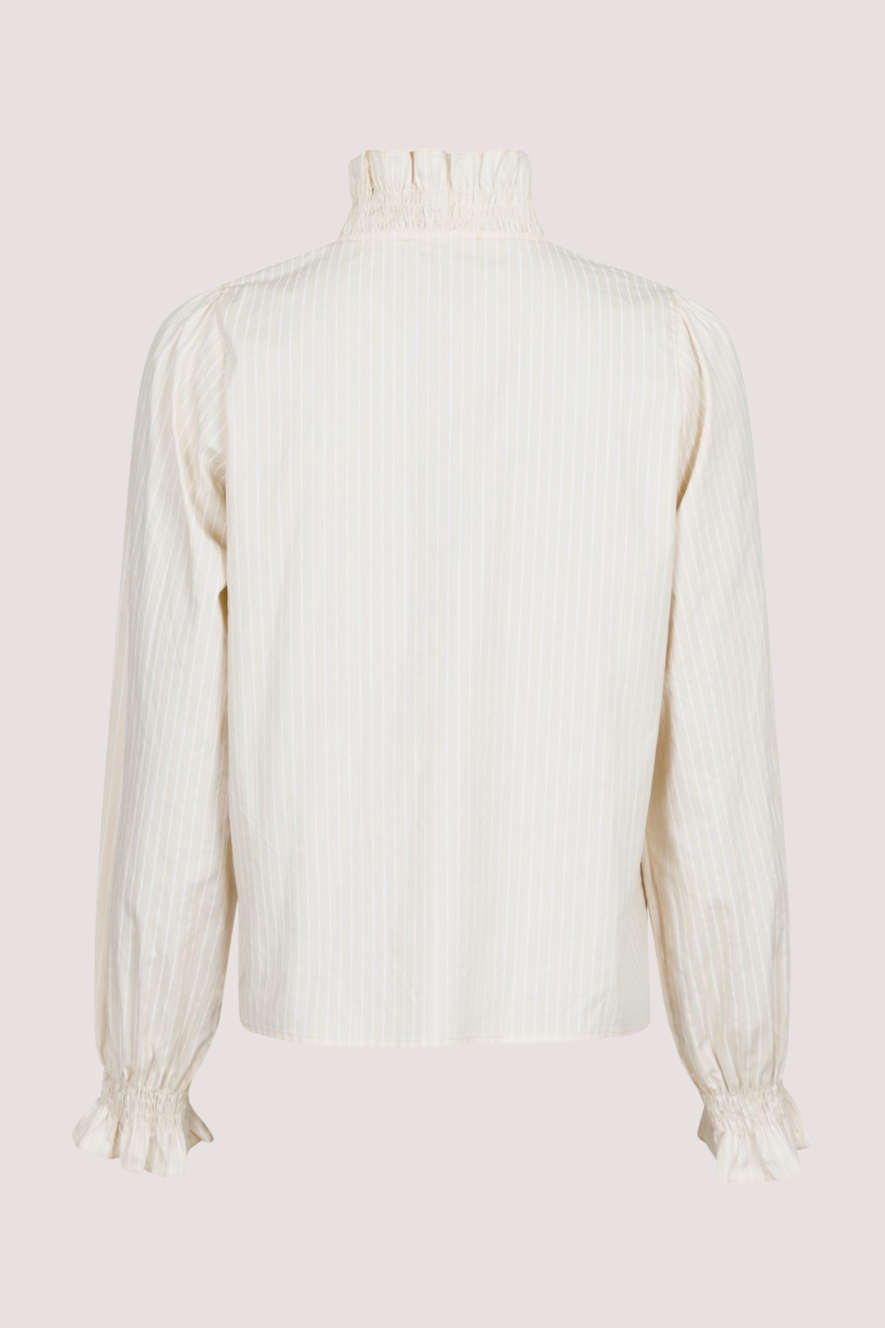 NEO NOIR - BRIELLE SINGLE STRIPE BLOUSE - SAND