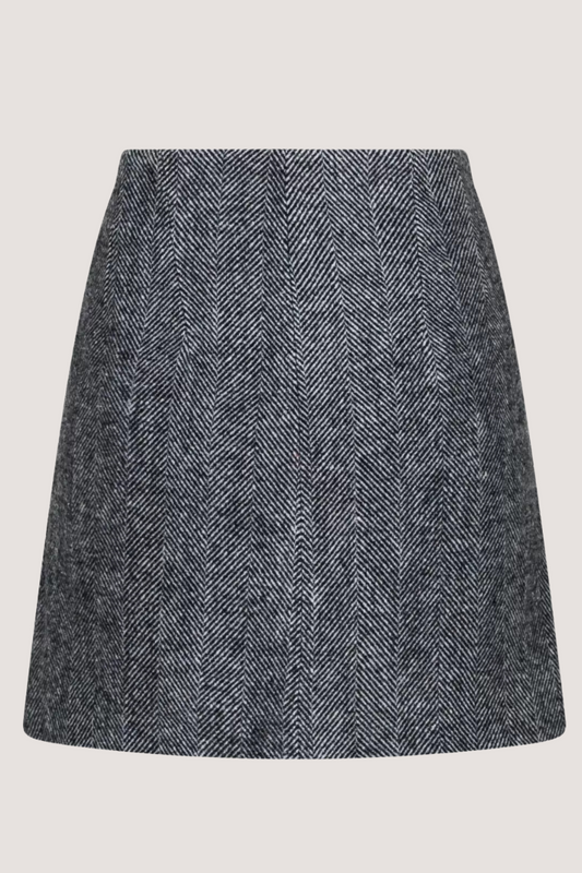 NEO NOIR - HELMINE HERRINGBONE SKIRT - BLACK